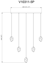 Светильник подвесной Moderli V10311-5P Catris