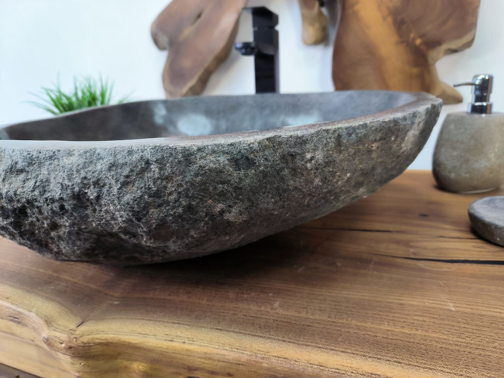 Раковина из речного камня RS-65807 54х51х15 из натурального камня