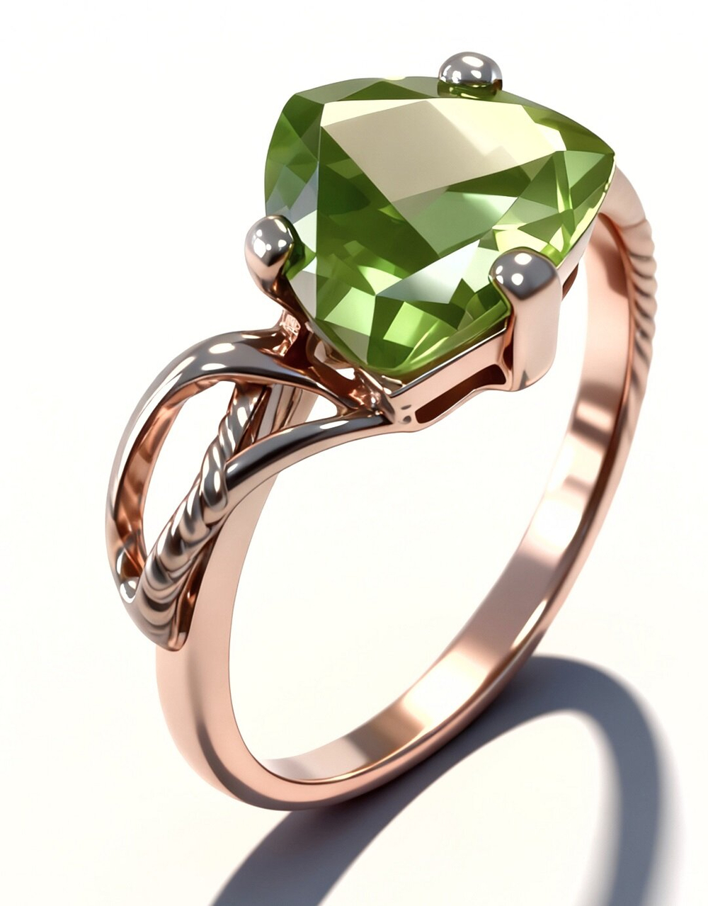 Ювелирное кольцо из серебра 925 пробы с позолотой,вставка хризолит,размер 16.5