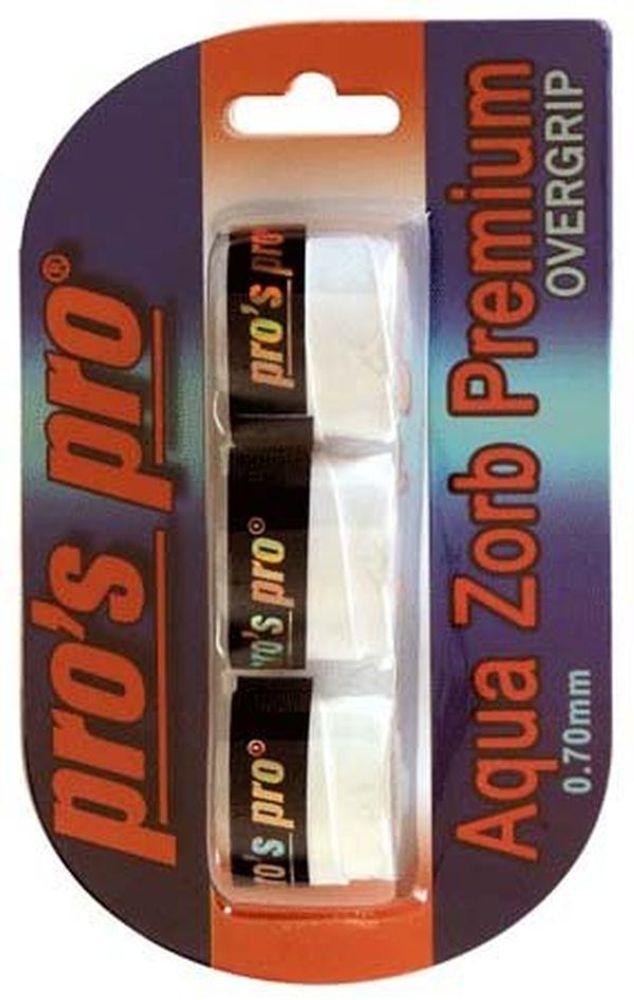 Теннисные намотки Pro&#39;s Pro Aqua Zorb Premium (3P) - белый
