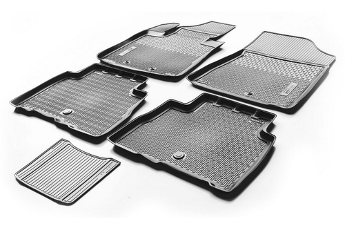 Коврики в салон автомобиля Rival для Kia Sorento II поколение рестайлинг 2012-2021, полиуретан, 5 частей, 12804001