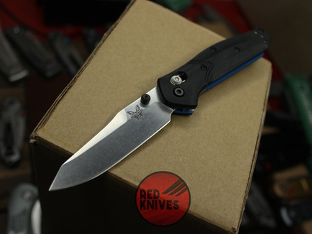 Нож Benchmade 945BK-1 Mini Osborne A+++ - черная рукоять, светлый клинок