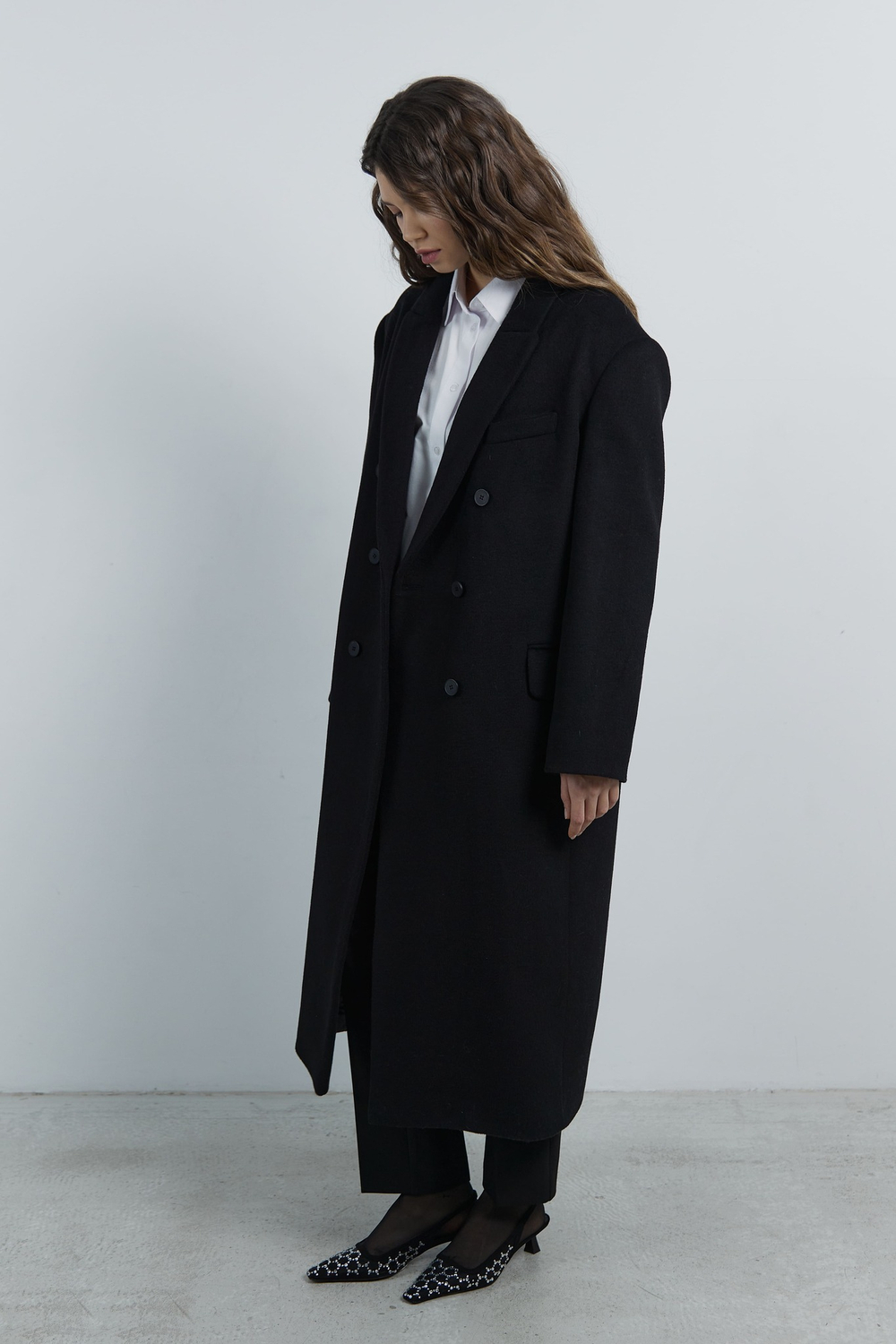 Пальто мужского кроя утепленное