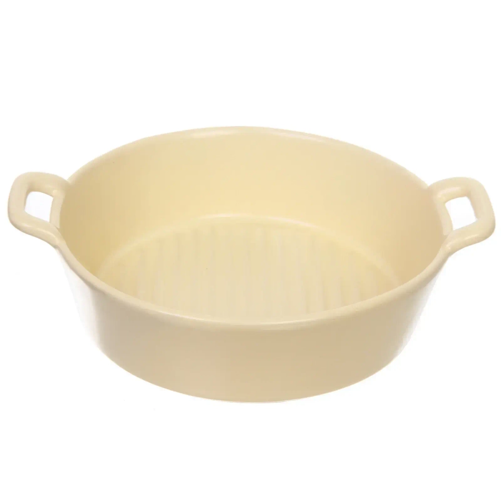 Форма керамическая для запекания «Акварель» 20,5*17*5,5см, бежевая