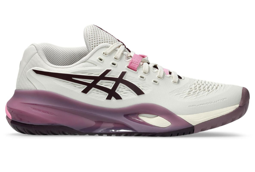 Женские Кроссовки теннисные Asics Gel-Resolution X - sofr oat/dark aubergine