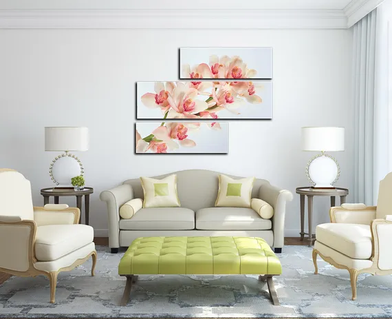 Модульная картина "Белоснежная орхидея"