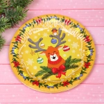 Тарелка бумажная 18 см в наборе 10 шт «Лесной праздник»