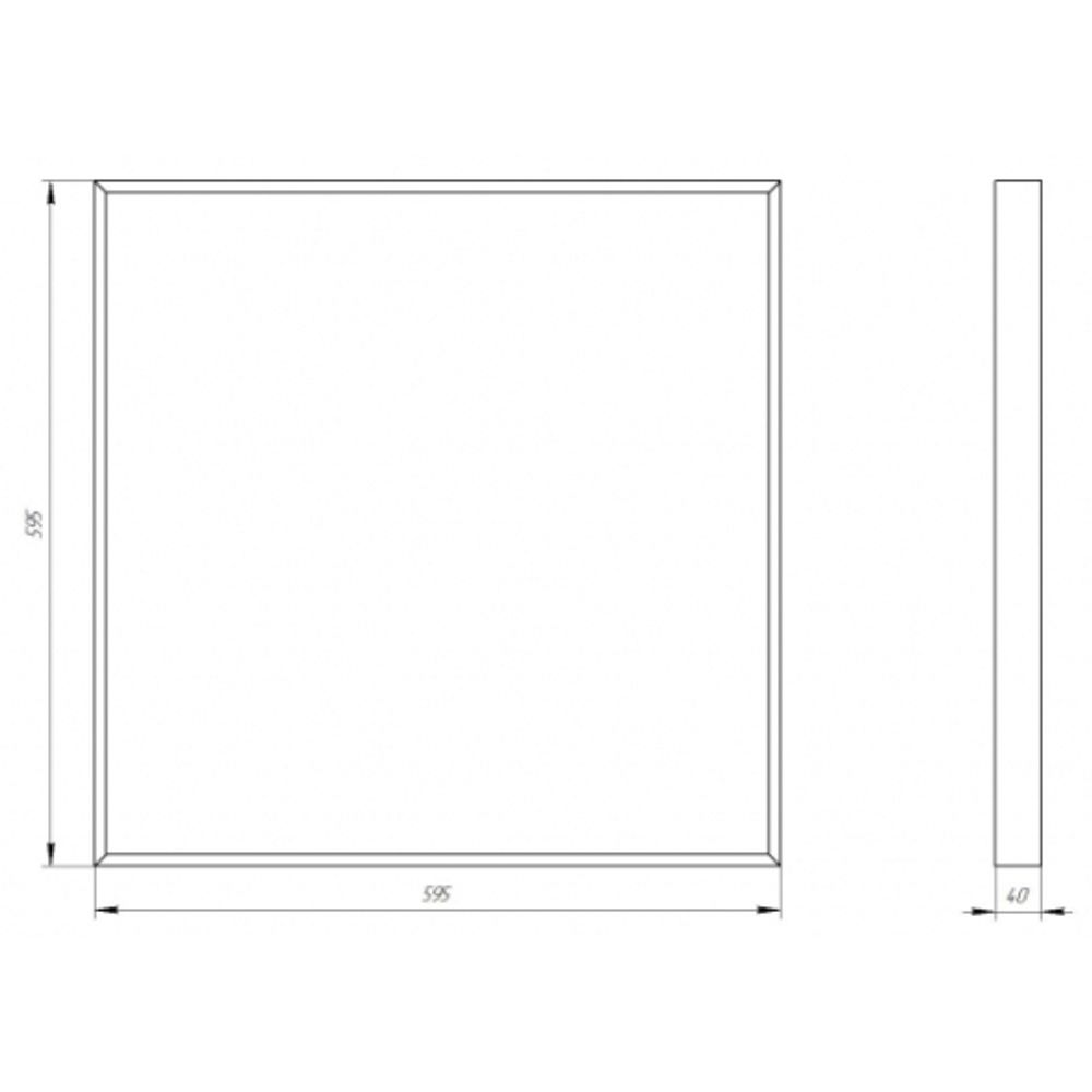 Светильник светодиодный ЭРА SPO-910-1-40K-038 38Вт 4000К 3990Лм 595x595x40 призма
