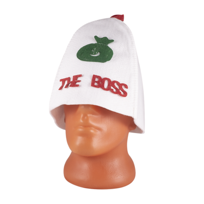Шапка банная с аппликацией "Зе босс"