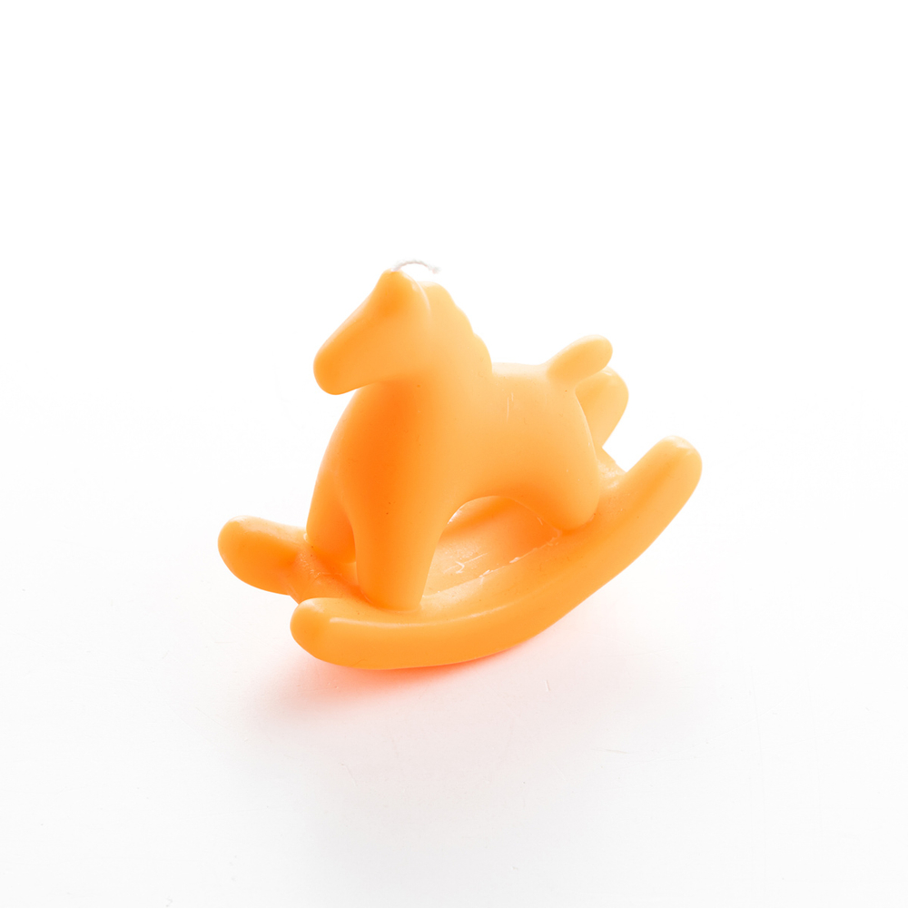 Свеча «Лошадка-качалка» оранжевая