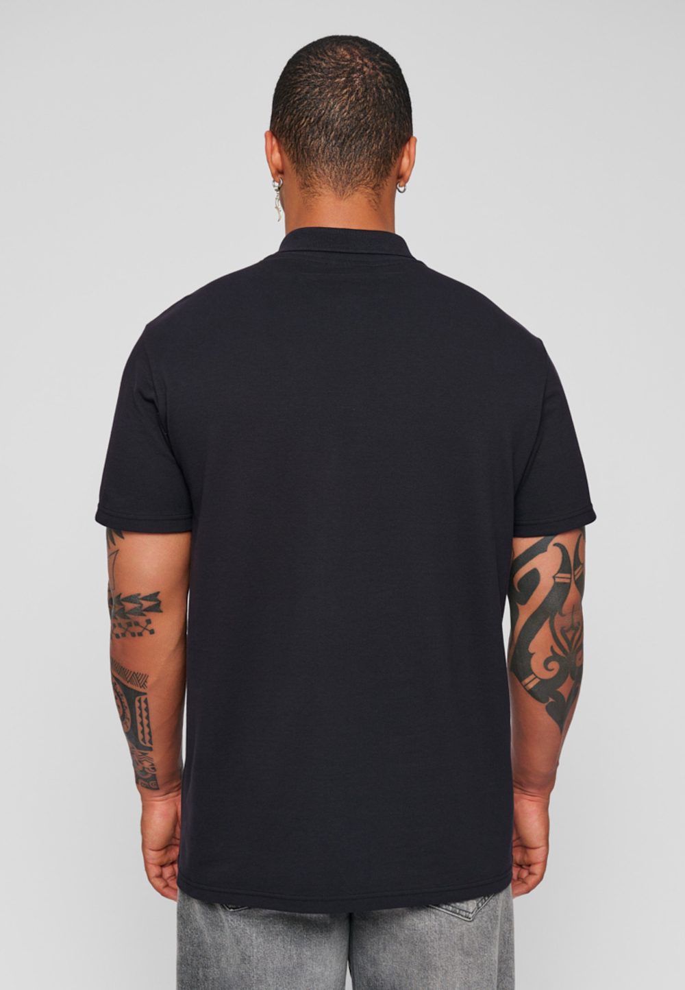 Футболка-поло "ЧЕРЕП" Черная