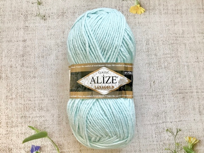 Пряжа ALIZE "Lana Gold Classic". 522 мята