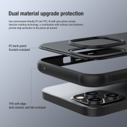 Двухкомпонентный чехол от Nillkin для iPhone 13 Pro Max, серия Super Frosted Shield Pro, черный