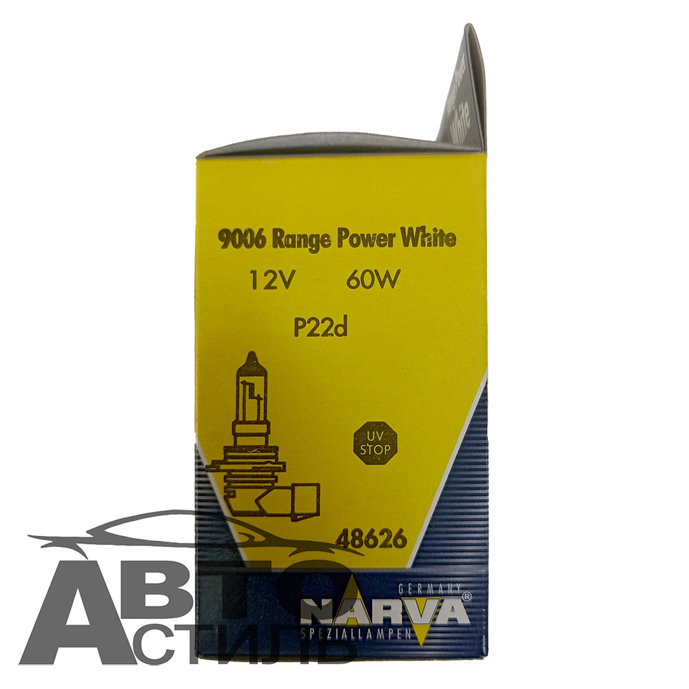 Автолампа HВ4(9006) 12V 60W Narva RANGE POWER WHITE 4500K (к-т2 шт) 48626