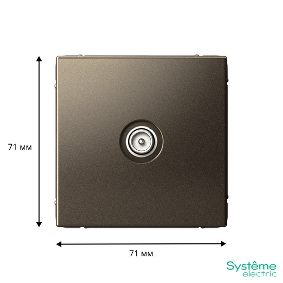 Розетка телевизионная проходная TV ArtGallery 4дБ механизм мокко SE GAL000692