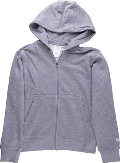 Детская теннисная толстовка Wilson Kids Unisex Team Zip Hoodie - Gray