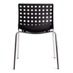 Стул SKALBERG (mod. C-084-A) металл/пластик, 46 х 56 х 79 см, Black (черный) / Chrome (хром)