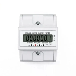 Счетчик электроэнергии трехфазный компактный с подсветкой на ДИН-рейку