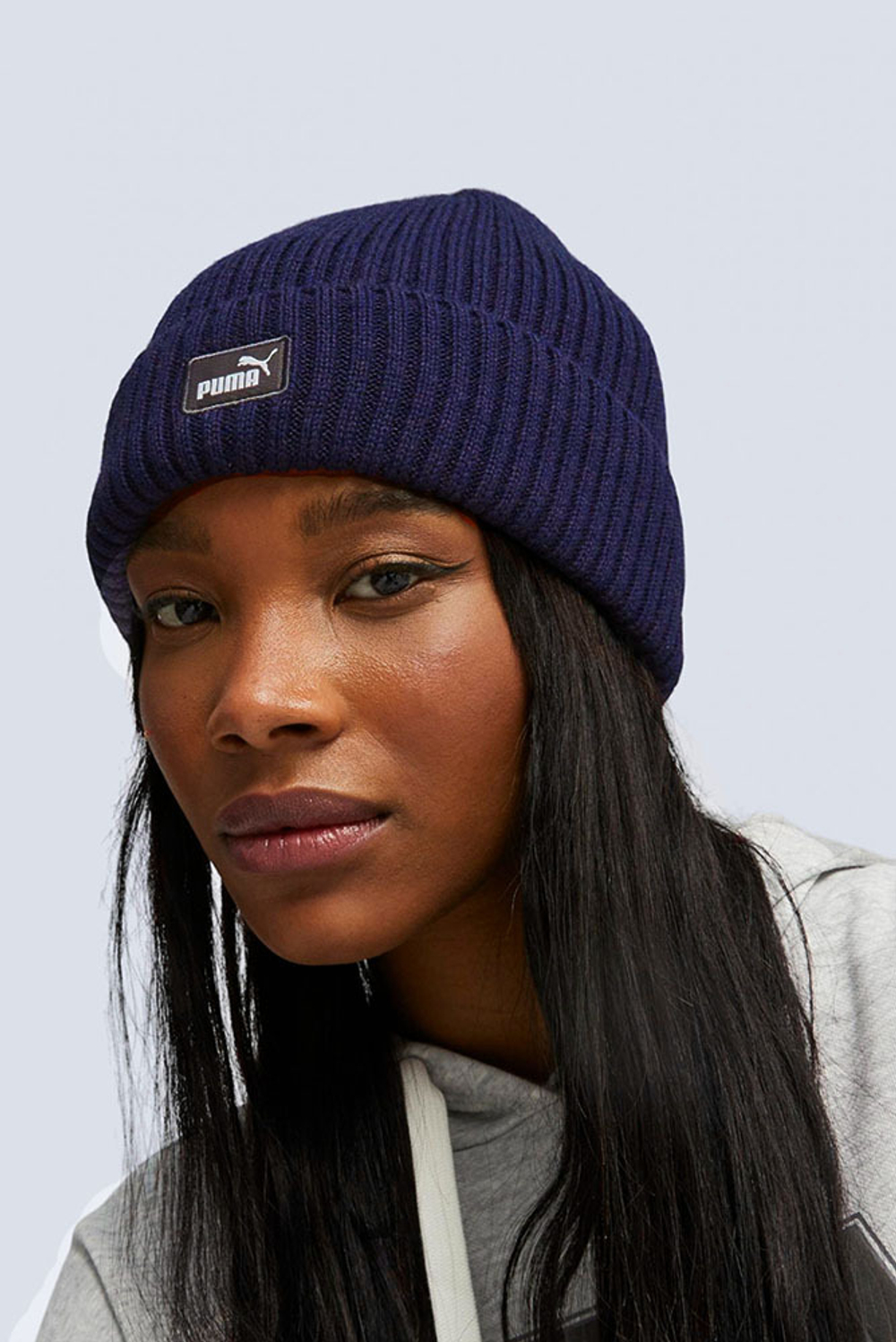 Шапка PUMA Classic Cuff Beanie, 02482602, темно-синий