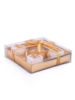 Набор свечей с подсвечником Золотая звездочка (00-7035)