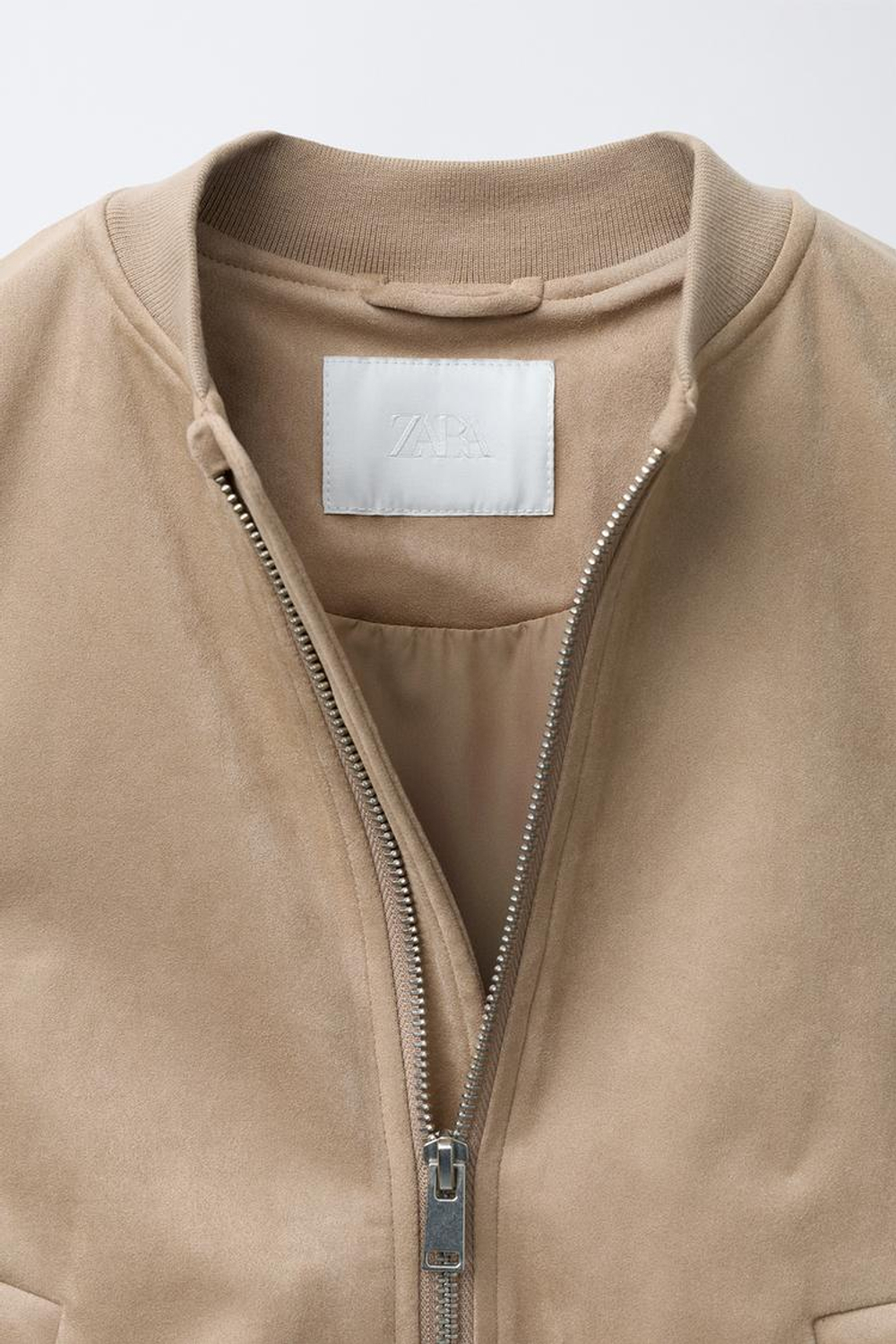 ZARA КУРТКА-БОМБЕР, СВЕТЛО-БЕЖЕВЫЙ