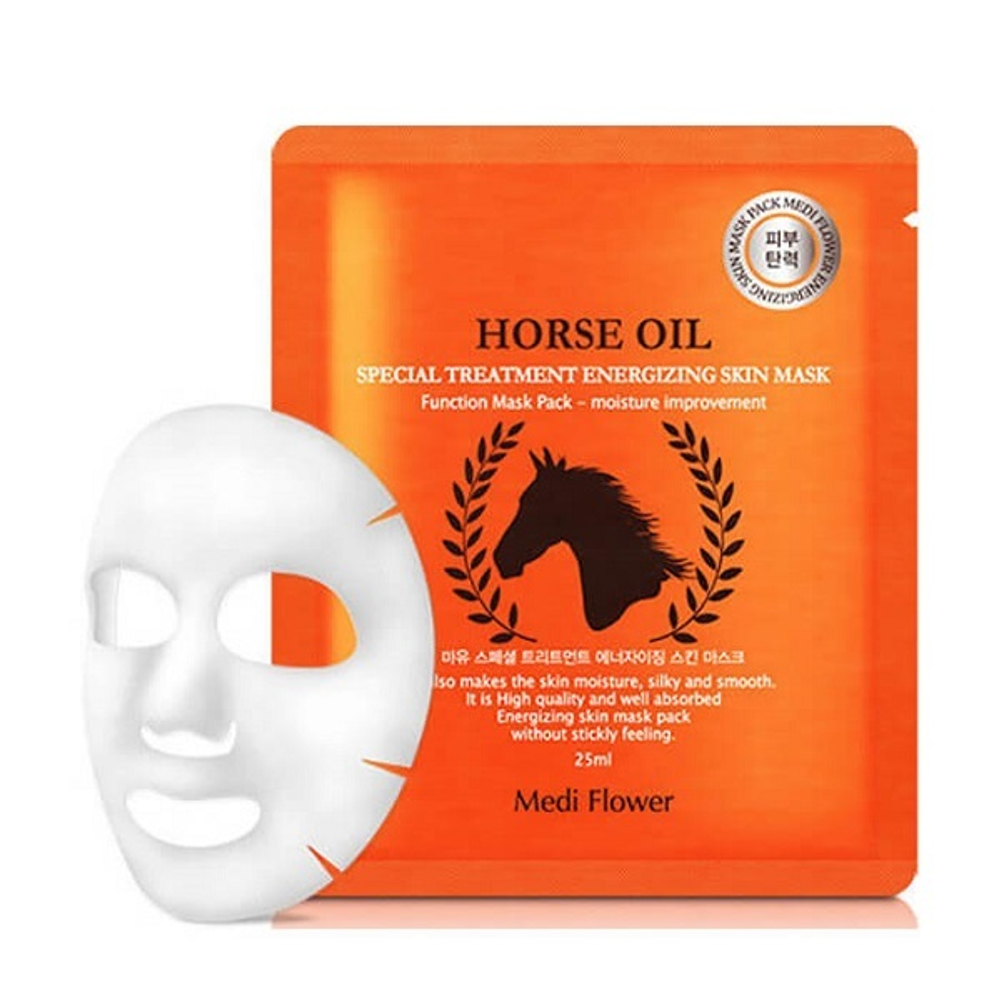 Маска интенсивная с лошадиным маслом Medi Flower Special Treatment Energizing Mask Pack Horse Oil 5x25мл