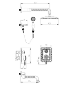 Смеситель для ванны и душа встраиваемый LEMARK JASMINE – LM6622B