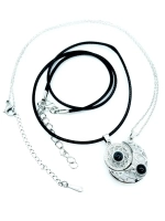 Парные кулоны Солнце и Луна полумесяц на тонкой цепочке