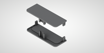 Комплект закрытых заглушек для C профиля (2 шт.) №13