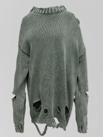 Свитер by Gor 9403 удлиненный рваный стиль