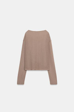 СВИТЕР С РУСТИКАЛЬНЫМ АЖУРНЫМ УЗОРОМ - ZARA