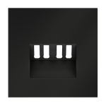 Накладка для розетки акустической 4-местной , S70 (черный матовый)