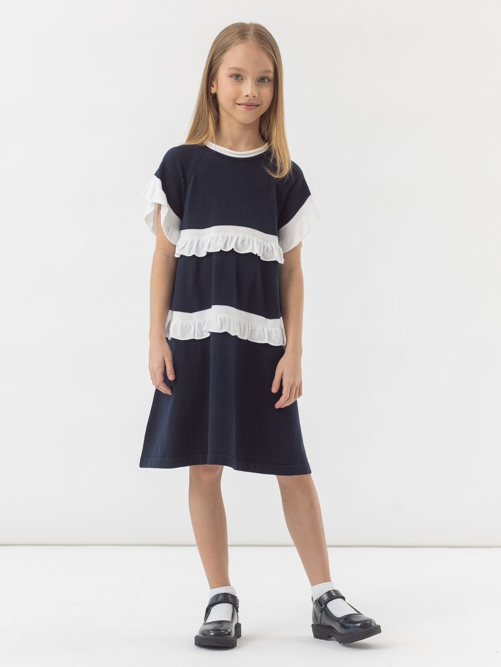 Платье синее для девочки арт. AT481