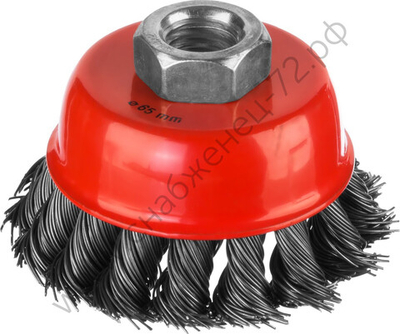 MIRAX 65 мм, жгутированная стальная проволока, 0.5 мм, Щетка-крацовка чашечная (35104-065)