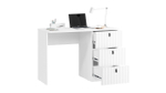 Стол письменный с ящиками Белый снег/Белый софт 109,2х50,5х74,8 см