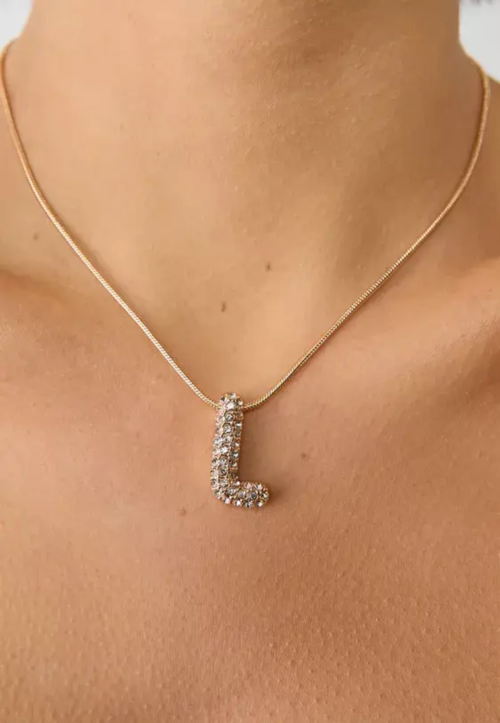 STRADIVARIUS Ожерелье с инициалами из горного хрусталя, золотой