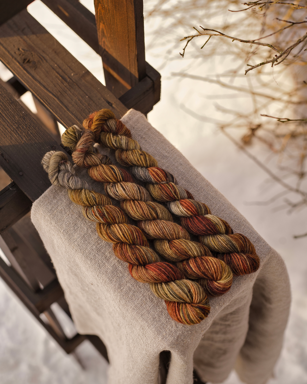 Носочная пряжа с добавлением шерсти "Высокогорье" 20 г