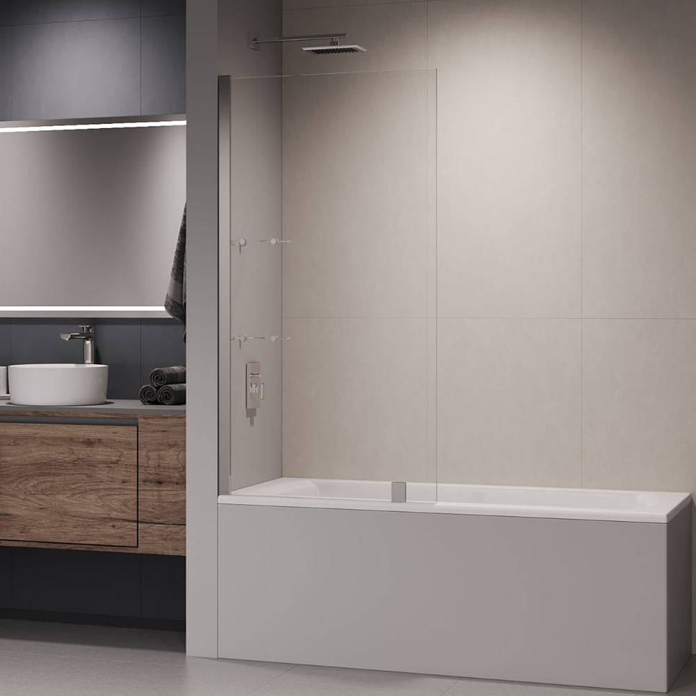 Шторка на ванну с полкой RGW SC-53