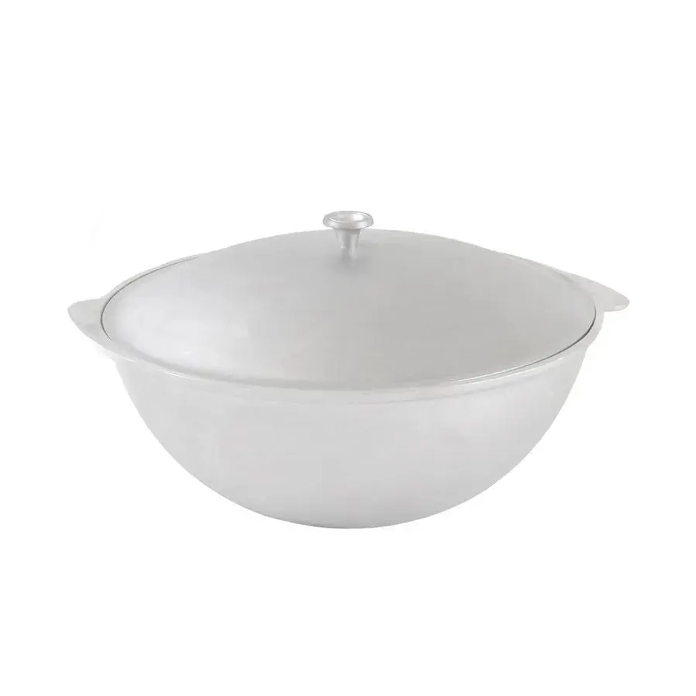 Казан алюминиевый для плова с крышкой 4,5л