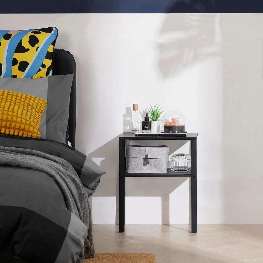 Прикроватный столик IKEA KNARREVIK (КНАРРЕВИК), Черный, 37x28 см