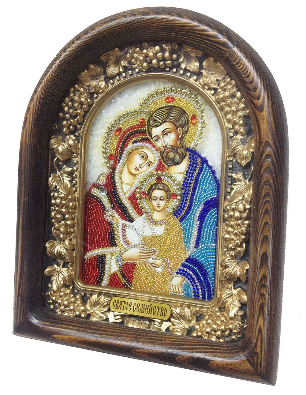 Икона Святое семейство (Богоматерь Три радости) бисер