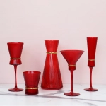 Ваза стеклянная «VIVALDI» 1350мл, красная