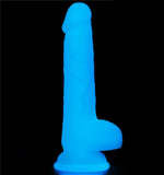 Светящийся в темноте фаллоимитатор 7 Inch Lumino Play Silicone Dildo - 18 см. (Цвет: белый)