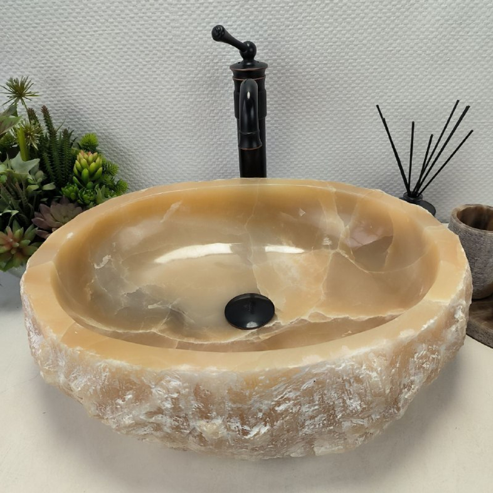Раковина из оникса Erozy Yellow EO-62227 52*40*16 0095