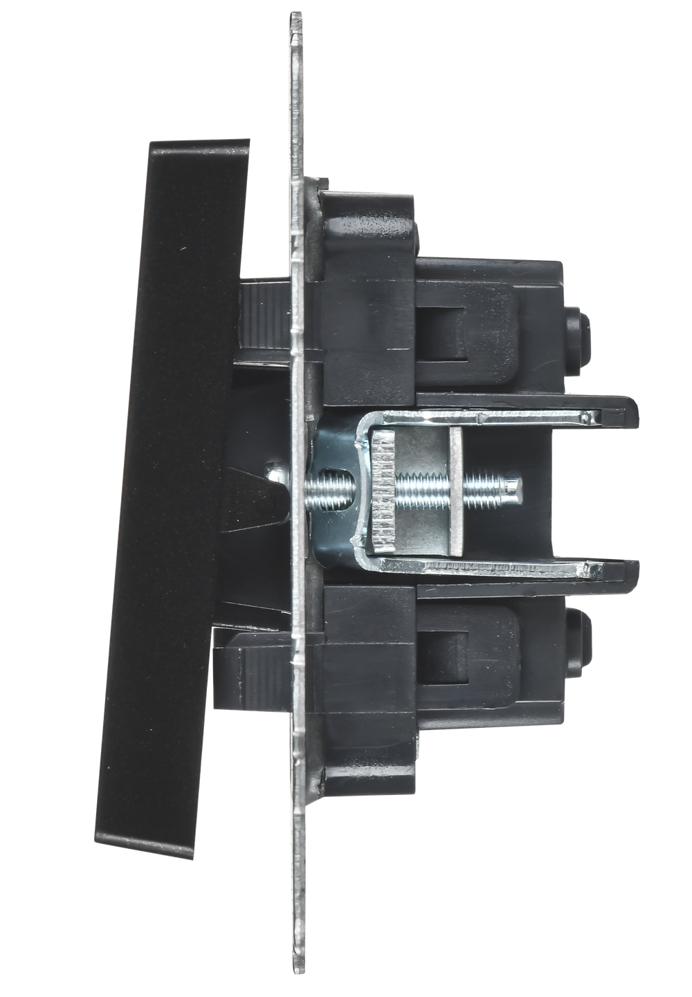 BRITE Выключатель 2-клавишный перекрестный 10А ВС10-2-3-БрЧ черный IEK