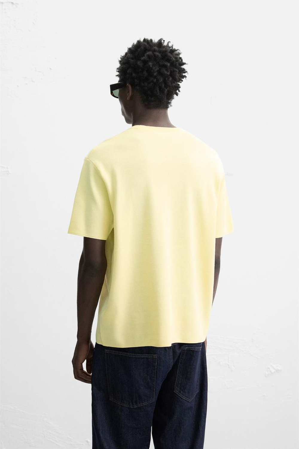 ZARA ФУТБОЛКА RELAXED FIT, ЖЕЛТЫЙ