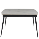 Стол керамический LA ALTA TEXAS WHITE MARBLE MATT 120, каркас черный