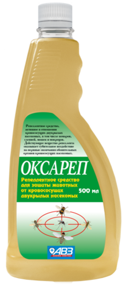 ОКСАРЕП Репеллентное средство для защиты от кровососущих двукрылых насекомых, 500 мл