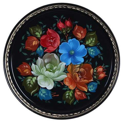 Zhostovo metal tray A9D29012696