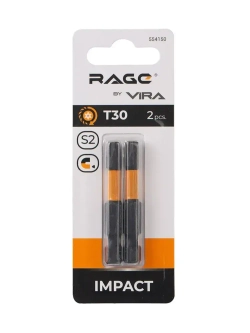 Набор бит торсионных IMPACT 2 шт TORX T30 S2 х 50 мм RAGE by VIRA